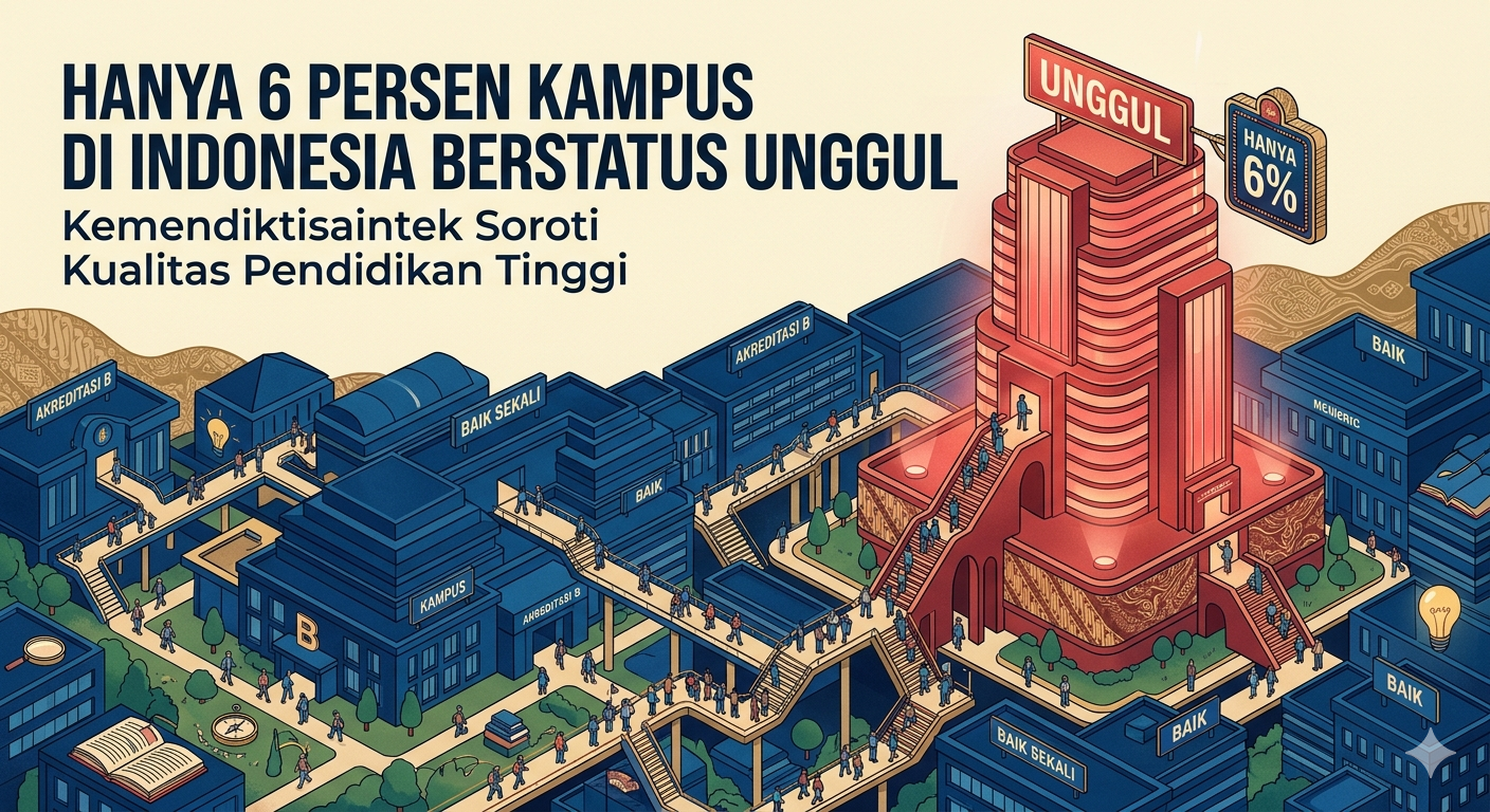 Hanya 6 Persen Kampus di Indonesia Berstatus Unggul, Kemendiktisaintek Soroti Kualitas Pendidikan Tinggi